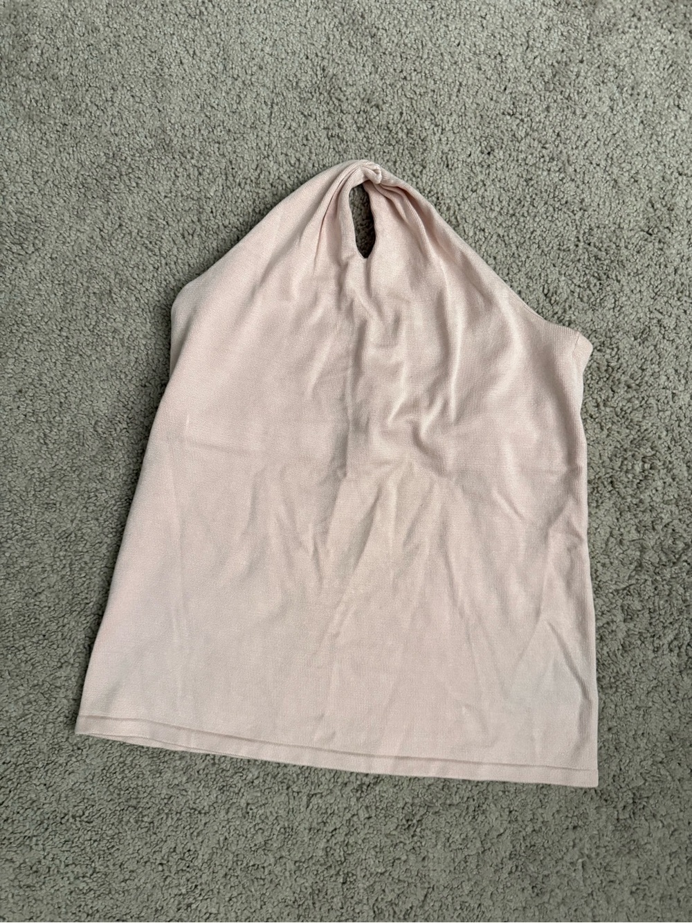 Sleeveless Key Hole Detail Silk Pink Women's Top